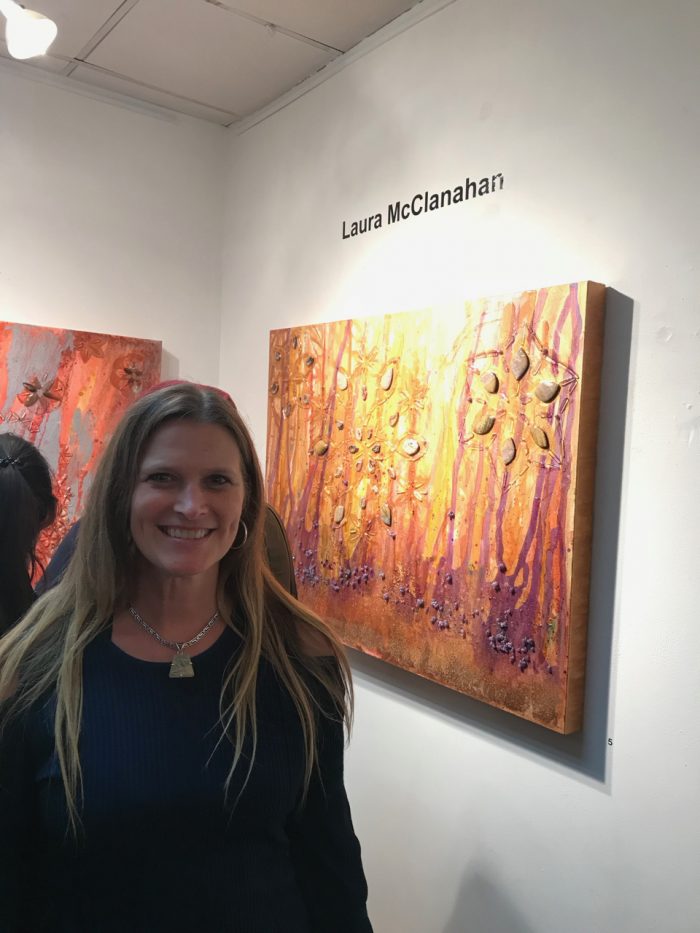 Artist Laura McClanahan at Opening