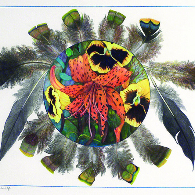 TIGER LILY 2011 25 x 30 in. color pigment pencil on museum board $1,900.00 . jpg copy